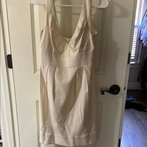 Nanette Lepore Cream Mini Dress with Spaghetti Straps